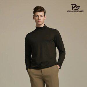 [팜스프링스] 남성 베이직 기모 터틀넥티셔츠 브라운