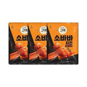 CJ 고메 소바바치킨 양념순살 375g, 3개