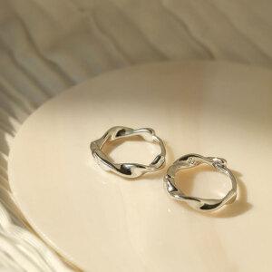 S925 꼬임링 원터치 귀걸이 실버 피어싱