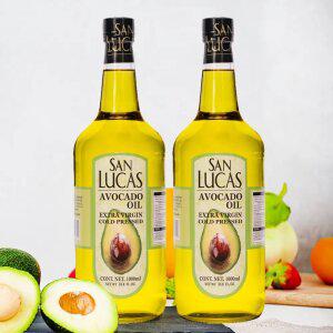 San-Lucas 아보카도 오일 1L x 2병 (오일캡증정) 엑스트라버진 멕시코산 냉압착 HASS