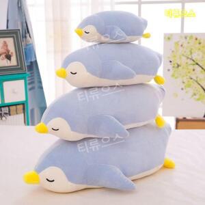 대형 펭귄 바디필로우 인형 안고자는 베개 티류으스