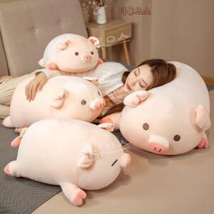 귀여운 돼지 바디필로우 죽부인 캐릭터 모찌 인형 대형 쿠션 동물 티류으스