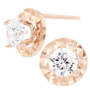 14K 골드필드핀 이어링 소서 미니 라운드 여성 패션 데일리 심플 원터치 귀걸이