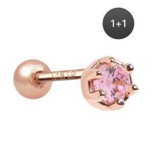 14K 골드필드핀 하니 여성 데일리 패션 심플 피어싱 1+1