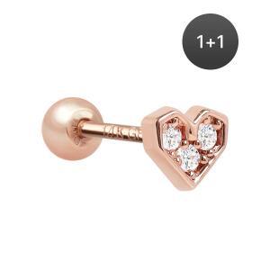 14K 골드필드핀 달링 여성 데일리 패션 심플 피어싱 1+1