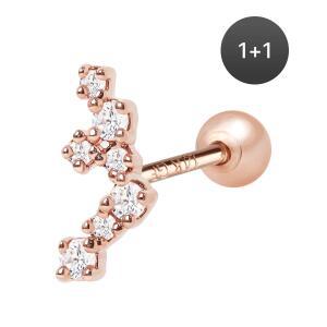 14K 골드필드핀 라이너 여성 데일리 패션 심플 피어싱 1+1