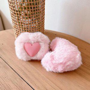 최신 귀여운 에어팟 케이스 복실 컬러 하트 키링 / 이어폰 에어팟4세대 프로3 2 1