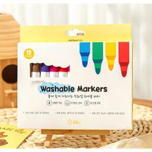 J2K 워셔블 마카 12색 수성 지워지는 싸인펜 색칠하기