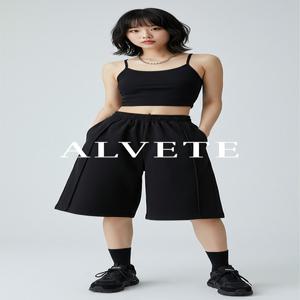 트레이닝 반바지 데일리 스웨트 밴딩 와이드 버뮤다 팬츠