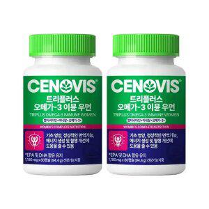 NEW 세노비스 트리플러스 멀티비타민 오메가3 이뮨 여성 80캡슐, 2개