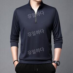 반집업티셔츠 중장년 카라넥 중년남성 긴팔 봄 누구든소화가능한코디 봄나들이패션 티