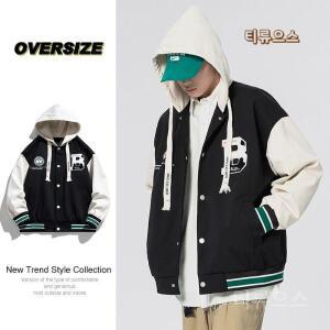 미국 신상 자켓 점퍼 남성 코트 가을 봄 야구 오버핏 데일리 올매치 자수 후드 티류으