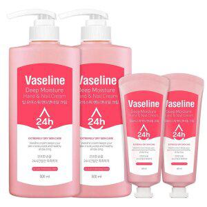 바세린 핸드크림 500ml 2개+ 60ml 2개