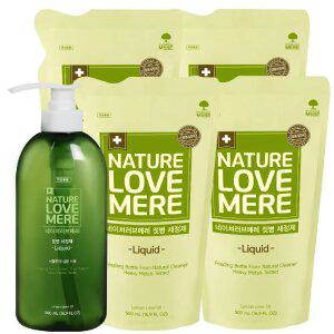 네이쳐러브메레 젖병세정제 액상 용기 1개+액상 리필 4개