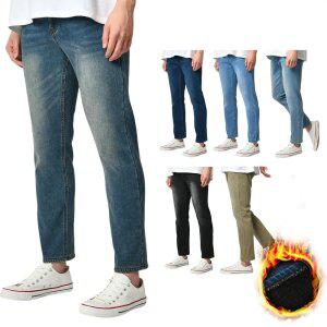 남자 겨울 기모 청바지 본딩 스판 빅사이즈 워싱진 1017-1022