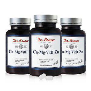닥터브라이언 칼슘 마그네슘 비타민D 아연, 1,450mg, 90정, 3통