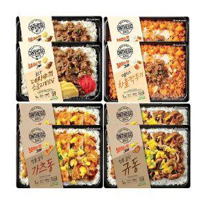 아워홈 온더고 정통 일식 가츠동 330g+더블치즈 차돌깍두기 300g+숯불향 데리야끼 소불