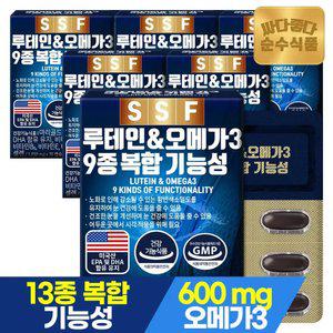 순수식품 루테인 오메가3 6개월분(180캡슐) 9종복합기능성 눈건강 비타민E 비타민A