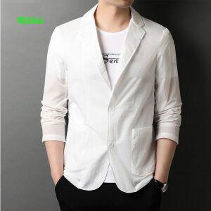 여름 경량 정장 마이 남 얇은 쿨맥스 캐주얼 싱글 자켓 티류으스