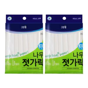 크린랩 일회용 나무젓가락 (100개입) x 2개 (총200개)