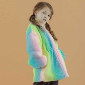 [아이러브제이] M. 레인보우 뽀글이 하프 집업 JUWOU06