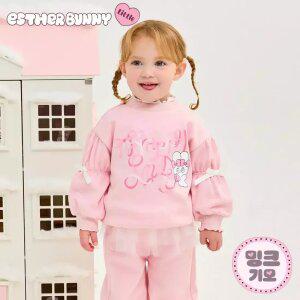 [에스더버니리틀] 해피리본밍크기모맨투맨티셔츠