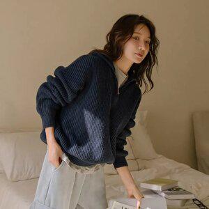 코리스 도톰하찌 반집업니트