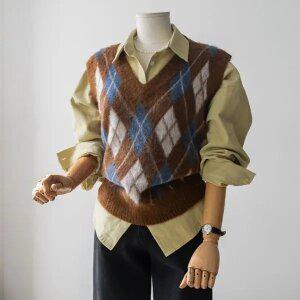 (안나앤모드) A. 도르 아가일 니트 베스트[베스트D0916I02]