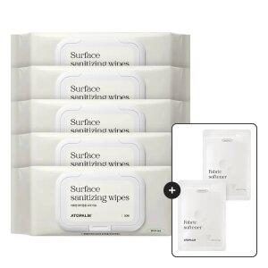 [총250매]아토팜 유아용품 세정 티슈50매* 5개 GIFT)섬유유연제20ml*2