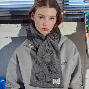 버니 리버시블 머플러 챠콜