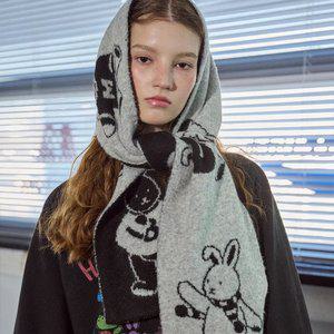 버니 리버시블 머플러 블랙