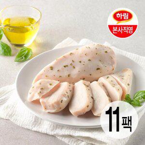 하림이닭 닭가슴살 바질&올리브 115g 11팩