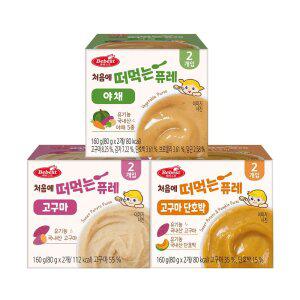 베베스트 처음에 떠먹는 유기농 퓨레 3개 고구마 단호박 야채 아기 아이 유아 이유식
