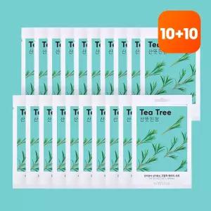 [미샤][10+10] 에어리 밀착 시트 마스크팩 (티트리)