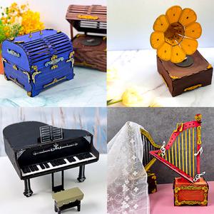 [오피스스쿨] 토단(TD) 우드 조립 오르골 만들기 1인세트 4종 택1 나무오르골키트 DIY 조립 소품 오르골