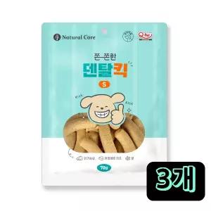 네츄럴코어 쫀쫀한 덴탈킥S 70g 3개 강아지 덴탈케어간식