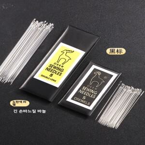 가정용 손바느질 바늘 두꺼운 얇은 퀼트 큰 구멍  강스틸 긴 DIY 공예용