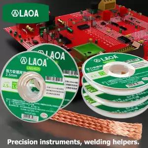 무연납 실납 납땜 와이어 LAOA 순동 솔더 흡입 패치 제거 청소 도구 1.5M 회로 기판 5 개