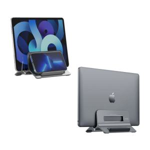 SODI 노트북 태블릿 PC 스마트폰 맥북 서피스 키보드 수직 클램쉘 거치대 3슬롯 꽂이 받침대 스탠드 SMS 300