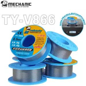 무연납 실납 납땜 와이어 메카닉 1개 GW40g NW28g 로진 코어 용융점 0.2-0.8mm 고순도 용접 플럭스 철 케이