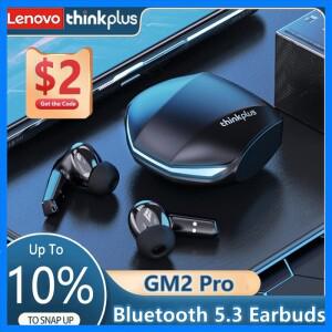 Lenovo-GM2 프로 이어폰 블루투스 5.3 무선 게이밍 이어버드 저지연 HD 통화 듀얼 모드 헤드폰 마이크 탑재