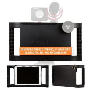 [미국배송] 이오그래퍼 아이패드호환 케이스 - 삼각대용 손잡이 및 홀더 3개의 콜드 슈 마운트 아이패드호환 AIR 3 10.5 10.2에 적합 7 8 9세대용 촬영