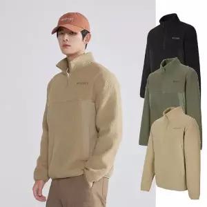 갤러리아 디스커버리 남성 자가드 플리스 반집업 티셔츠 DMZT73056