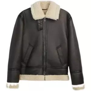 남성 시어링 양털 무스탕 재킷 겨울 아우터 루즈핏 양모 스탠드 칼라