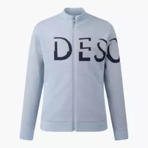 데상트골프자켓 JQS DP42MFKOO7-LBLG 남성 타이포그래픽 풀집업 방풍 가디건 / Light Blue