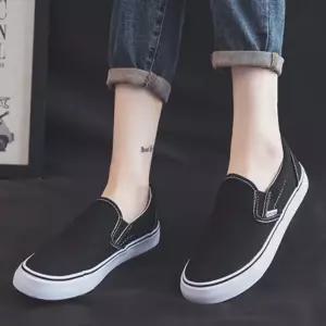 추천템 남녀공용 신상 캔버스 스니커즈 슬립온 블랙 225-270mm 체커보드