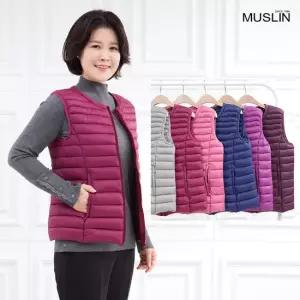 엄마옷 웰론 패딩 라운드 조끼 1GHJ24565 중년여성 마담 60 70대  빅사이즈 할머니