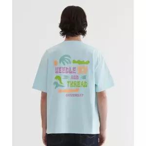 커버낫 COVERNAT 쿨 코튼 두들 트로피컬 그래픽 티셔츠 Sky Blue CO2502ST50SB 408561