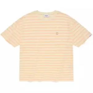 [매장정품]  covernat 마린 스트라이프 티셔츠 피치