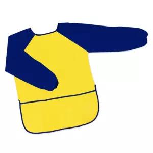 아트 미술가운옐로우블루/미술/용품/어린이집/앞치마/작업용/팔토시/방수/토시/가운/유아/어린이/발토시